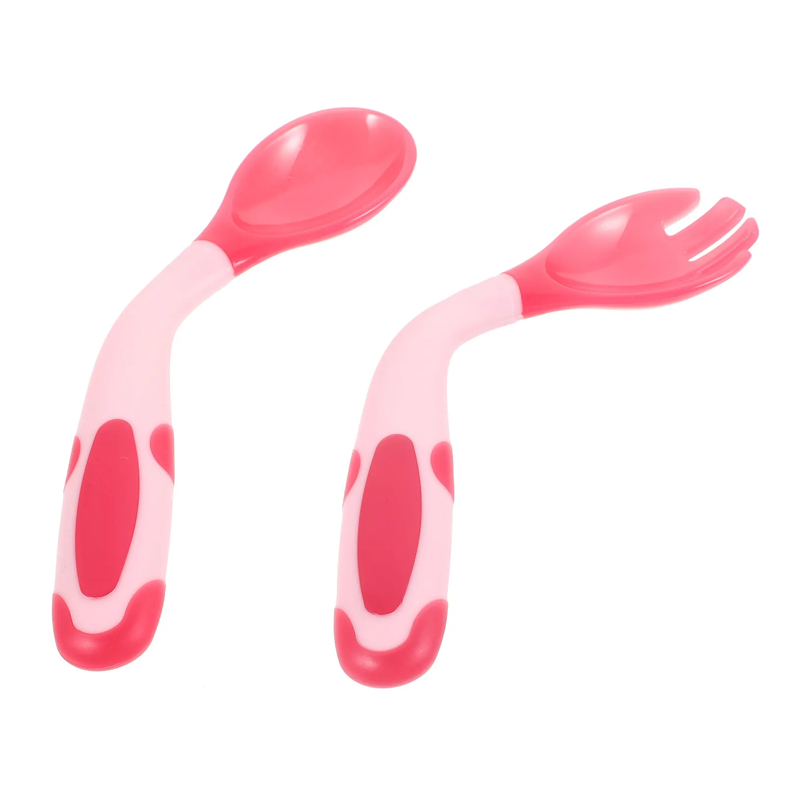 

Набор детских столовых приборов для левшей: гибкая ложка и вилка, обучающие приборы для малышей, портативные, легкие, для детей