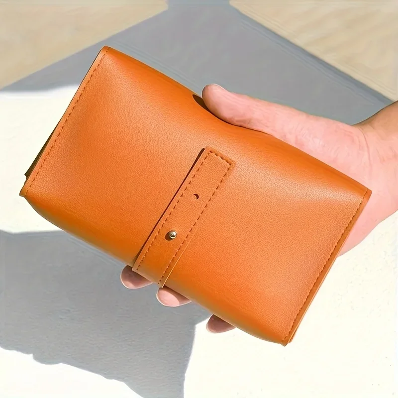 1개 PU 가죽 다중 수납 정리함-휴대용 기술 학교 액세서리 케이스 케이블, 충전기, 펜용-내구성 있는 여행용 보관함