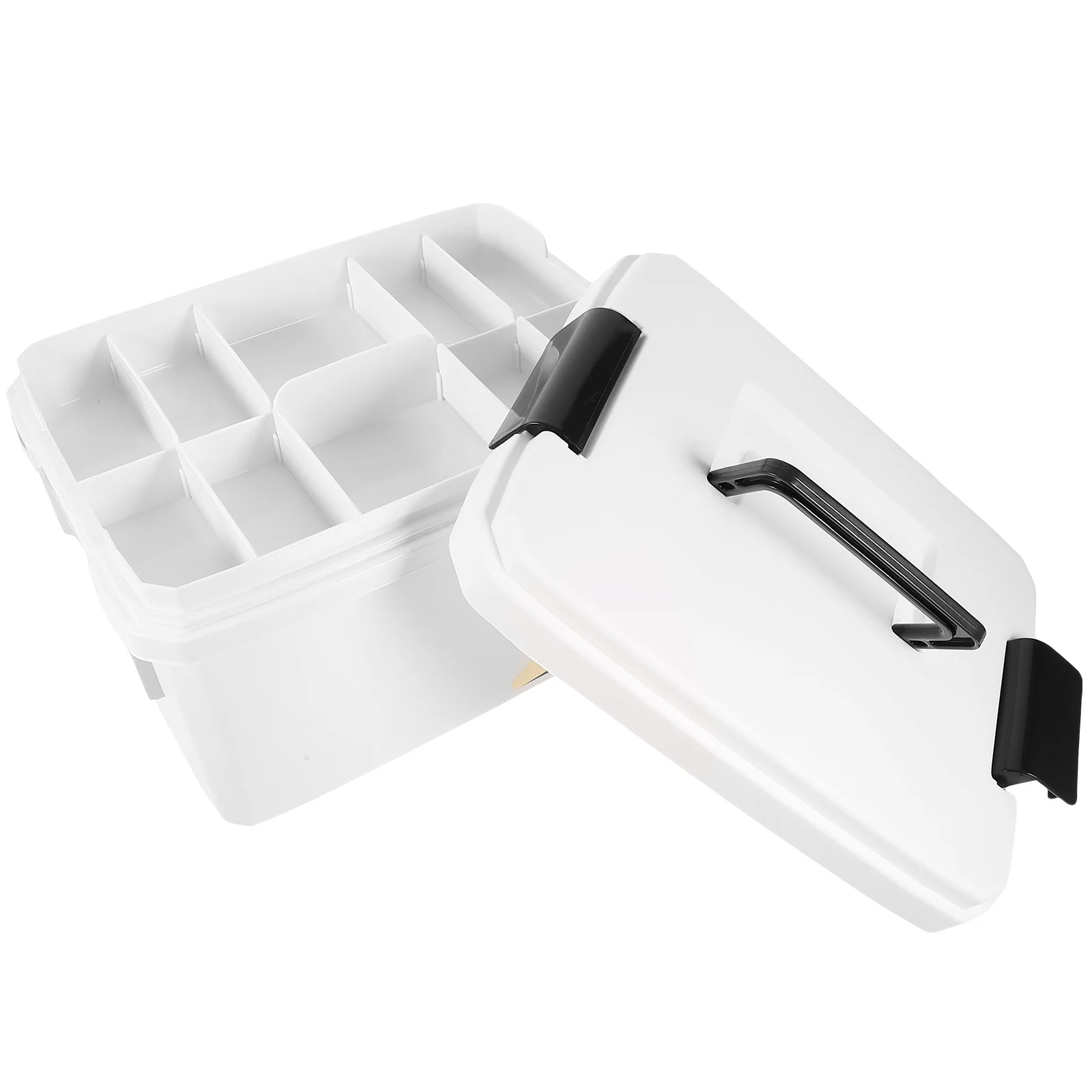 صندوق تنظيم الأدوية، حقيبة تخزين متعددة الأقسام، حاوية محمولة ذات سعة كبيرة للسفر والصحة العائلية #5