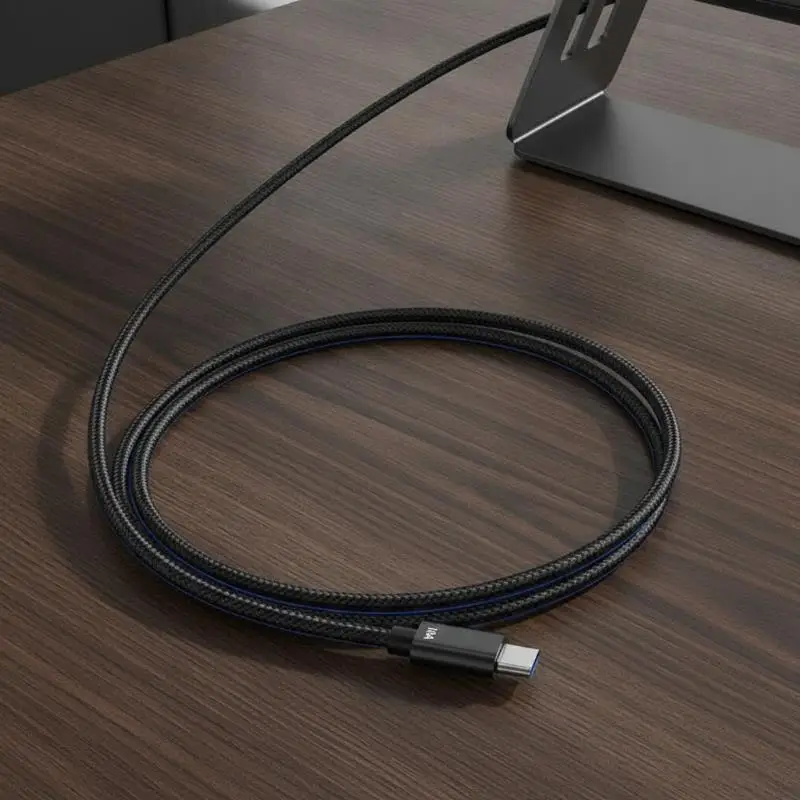120W 10A Super Fast Charging Type-C Cable Braided Heavy Duty Data Line for Phone Laptop Business Travel Use