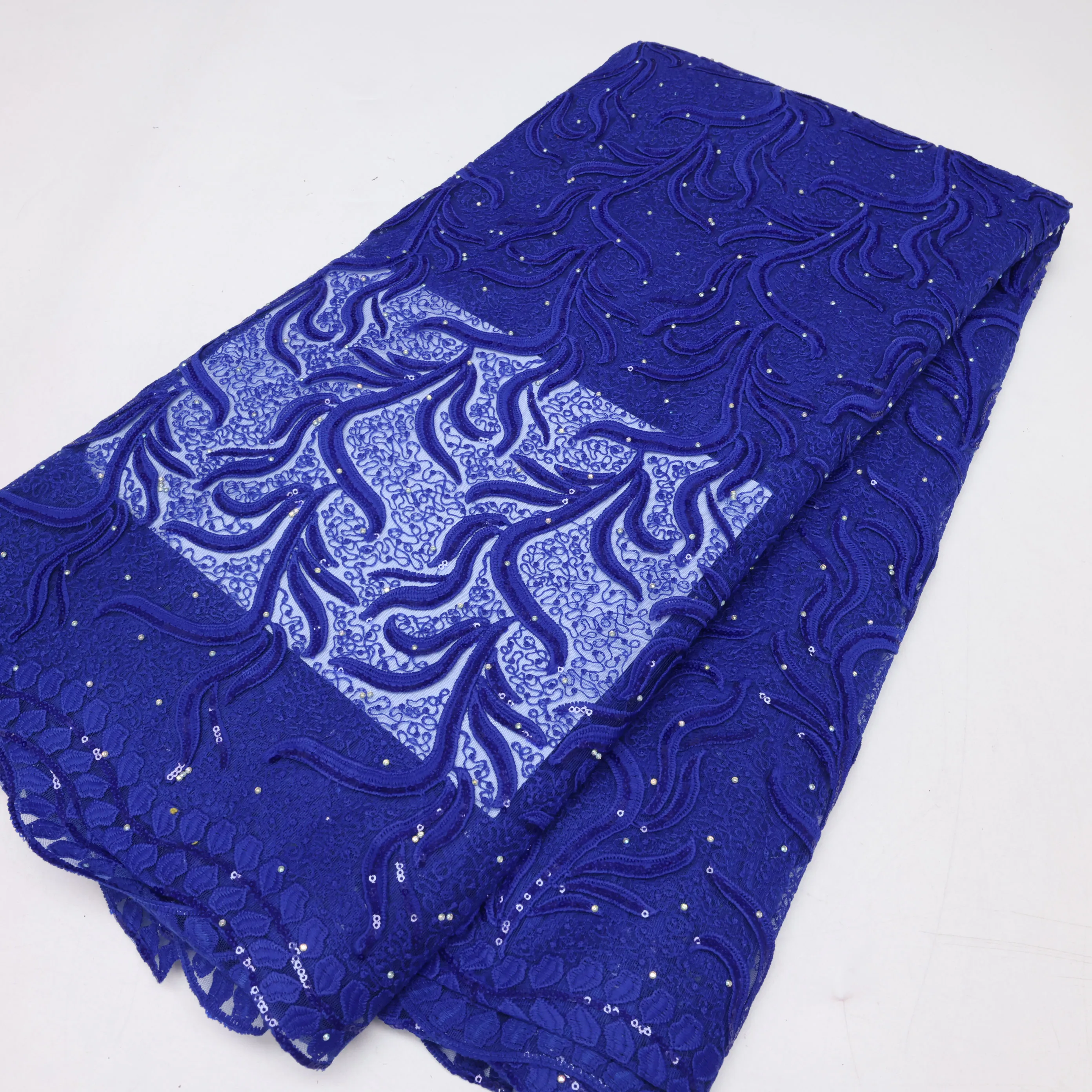 New Elegant Tissue Net Lace Fabric Women Beauty Tulle Lace Nigerian African Water Soluble Cord Lace Fabric For Wedding Dress Sew