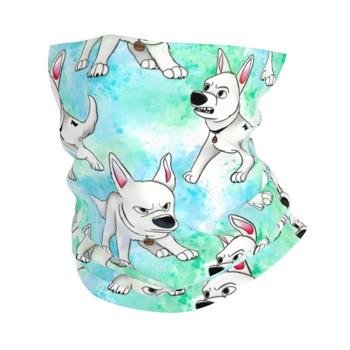 

Custom Dog Adventure Comedy Film Bolt Bandana Neck Gaiter for Ski Cycling Men Women Wrap Scarf Anime Cartoon Balaclava Warmer