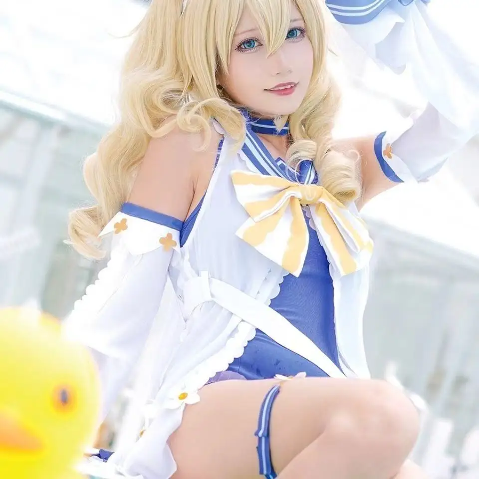 Genshin Impact cos suit Barbara Shining Concerto Swimsuit Cosplay anime Animation Set - Image 2