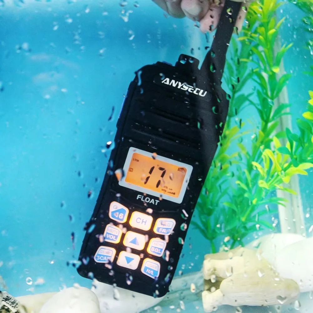 SALE Anysecu Float Walkie Talkie IP67 Waterproof VHF Marine Radio 156.000-161.450MHz 5W Ham Radio Station IC-H25