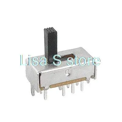 10 x SS23D07-G6 6mm High Knob 8 Pin 3 Position 2P3T DP3T Vertical Slide Switch 0.5A 50V DC