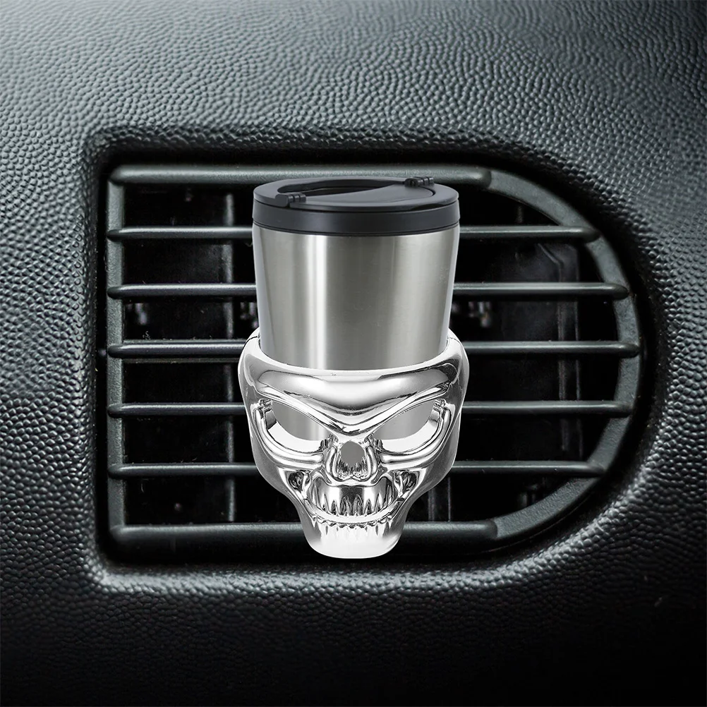 

2Pcs Skull Shape Car Air Vent Cup Holder Adjustable Multifunctional Drink Bottle Can Holder for Trucks Suvs Daily