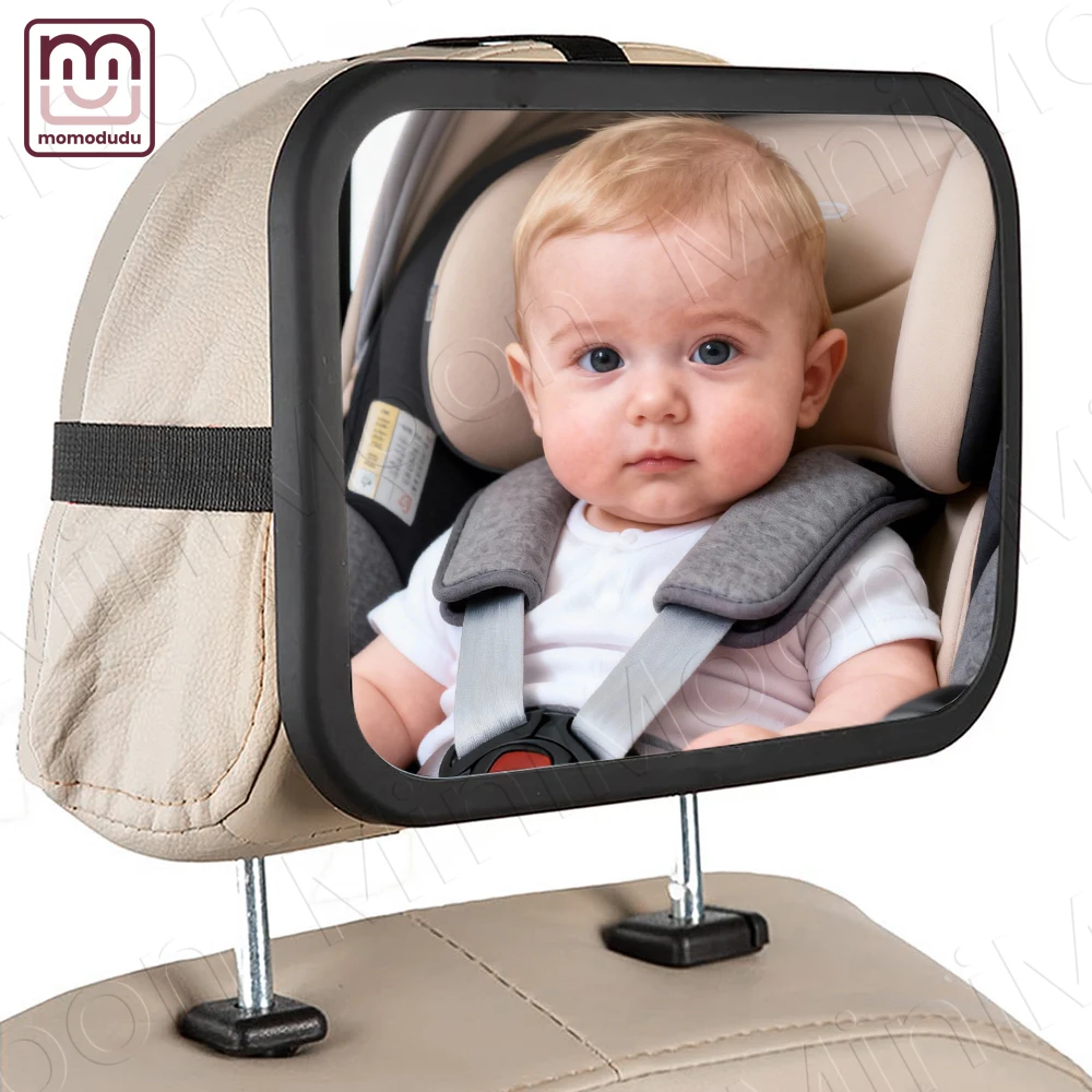 Panoramic Baby Car Mirror, Shatterproof & Certified for a Crystal Clear View of Your Rear-Facing Baby