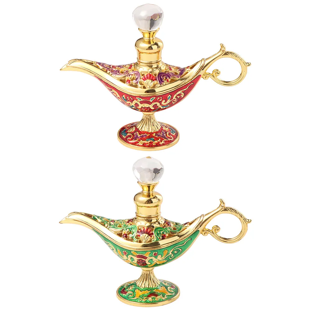 Bottiglie vintage ricaricabili Bottiglie di olio essenziale di lusso in stile arabo Fiala campione vuota anticata a forma di lampada