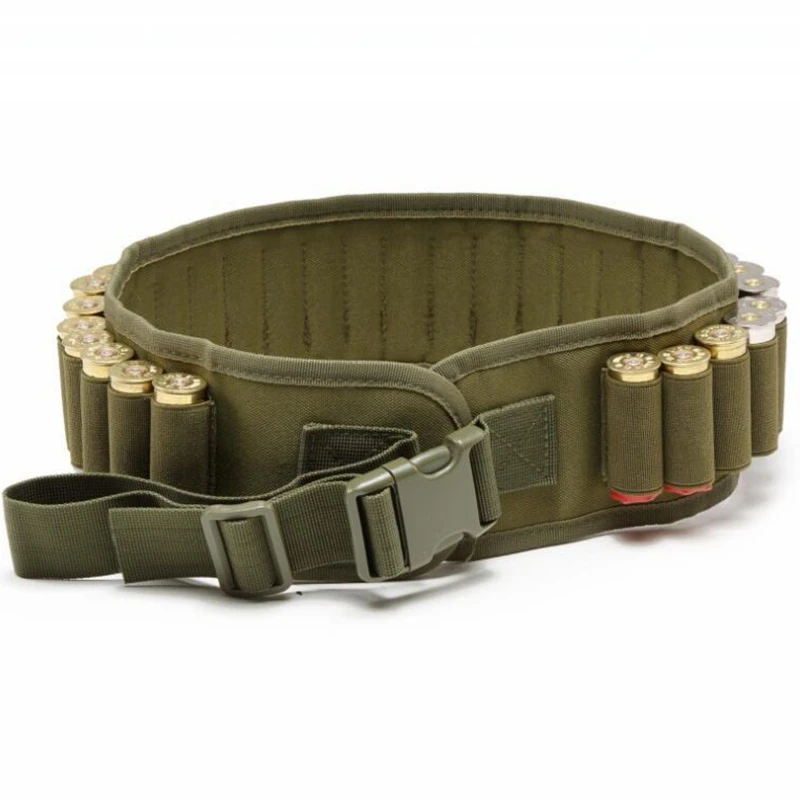 Tactical 27/30 Rounds Shotgun Bandolier Belt Adjustable Shotgun Shell Carrier Ammo Pouch Holder for 12 Gauge Hunting Accessories