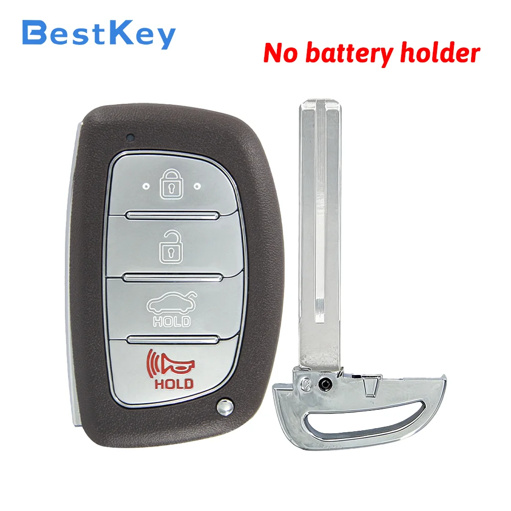 Best Key 4 Button Smart Key Shell Case | PN 95440-F2000 95440-F3000 95440-C1001 CQOFD00120 | Hyundai Sonata Elantra 2015-2018
