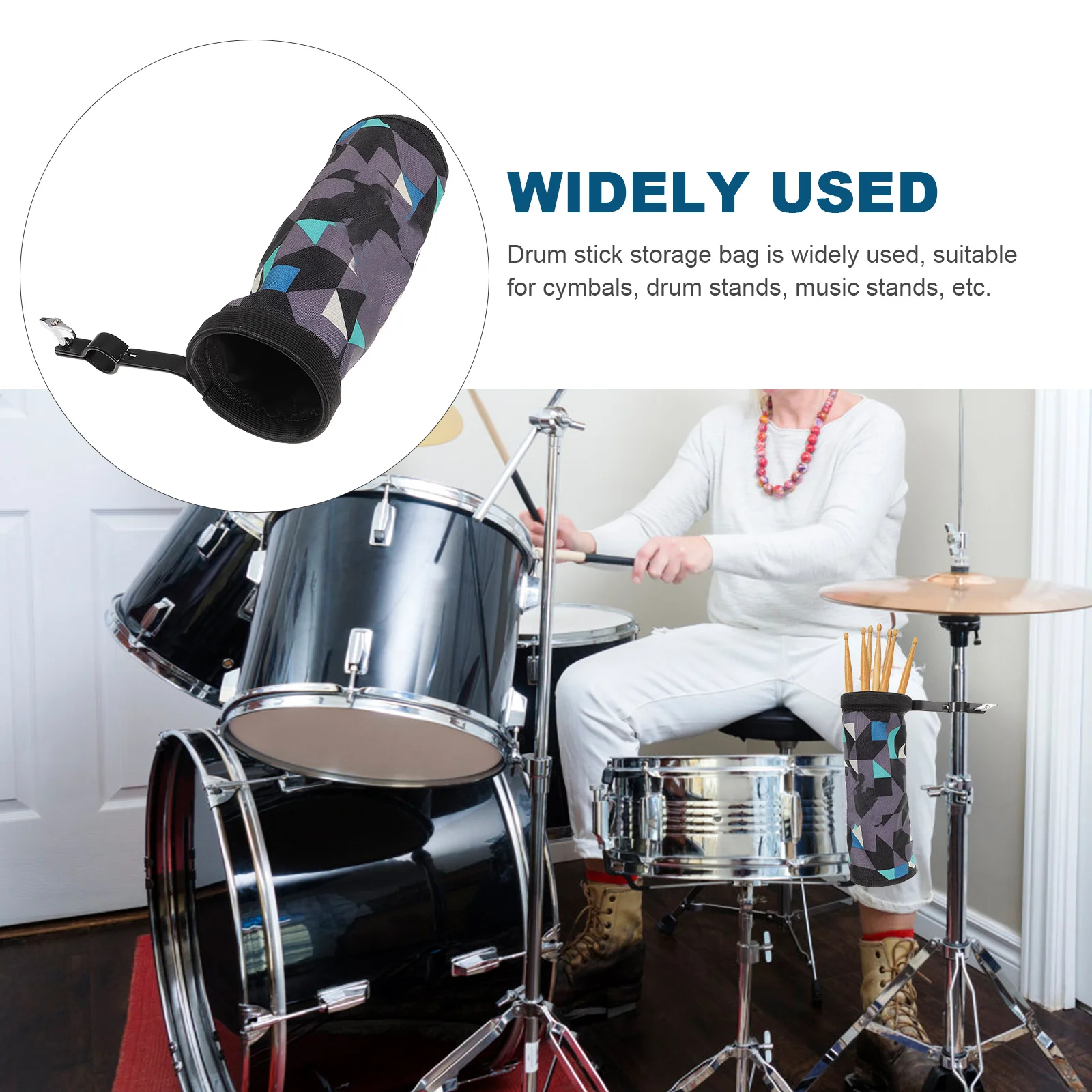 

Drum Stick Bag Drumstick Case Drumsticks Set for Waterproof Fabric Holder Toddler Carrying