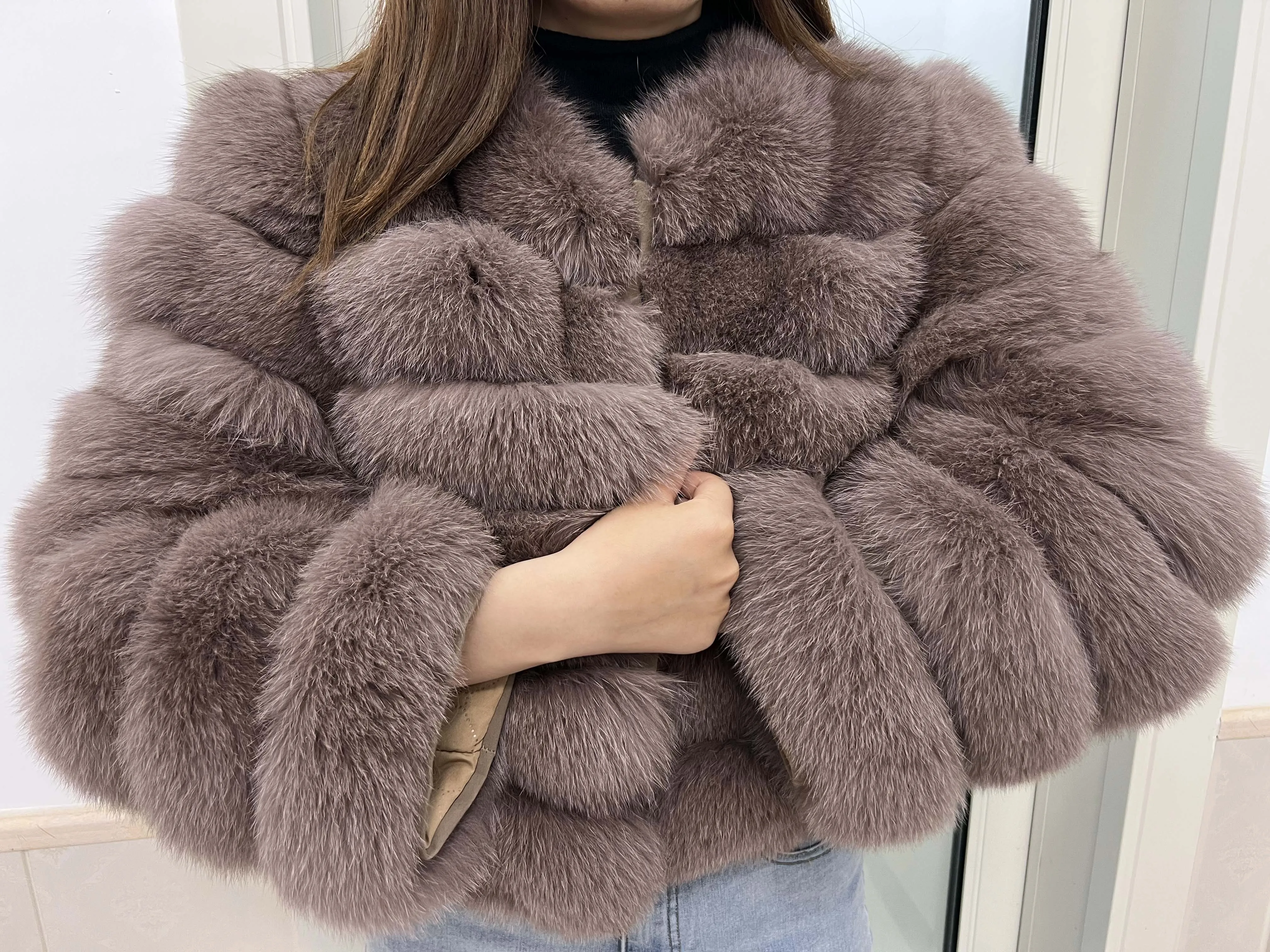 Natural Real Fox Fur Coat For Women's Warm Winter Jacket Vest Luxury Fashion Short Furry Fur Coat 2024 Clothes For Women 9XL