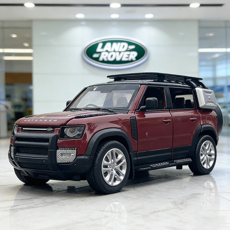 

Машинка-модель Land Rover Defender 110 SUV 1:32, литая из металла, со звуком и светом, для детей