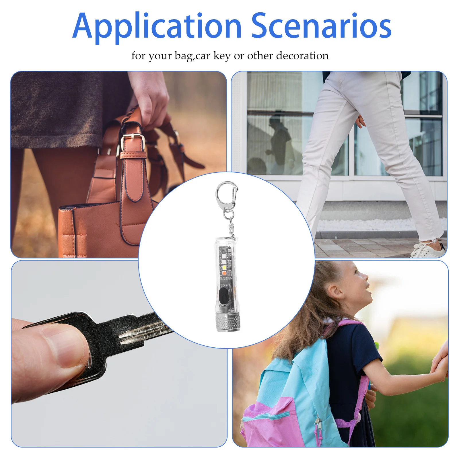 

1 set 1 Set Mini Rechargeable Led Flashlight With Magnetic Base Compact Portable Camping Light For Outdoor Hiking Survival