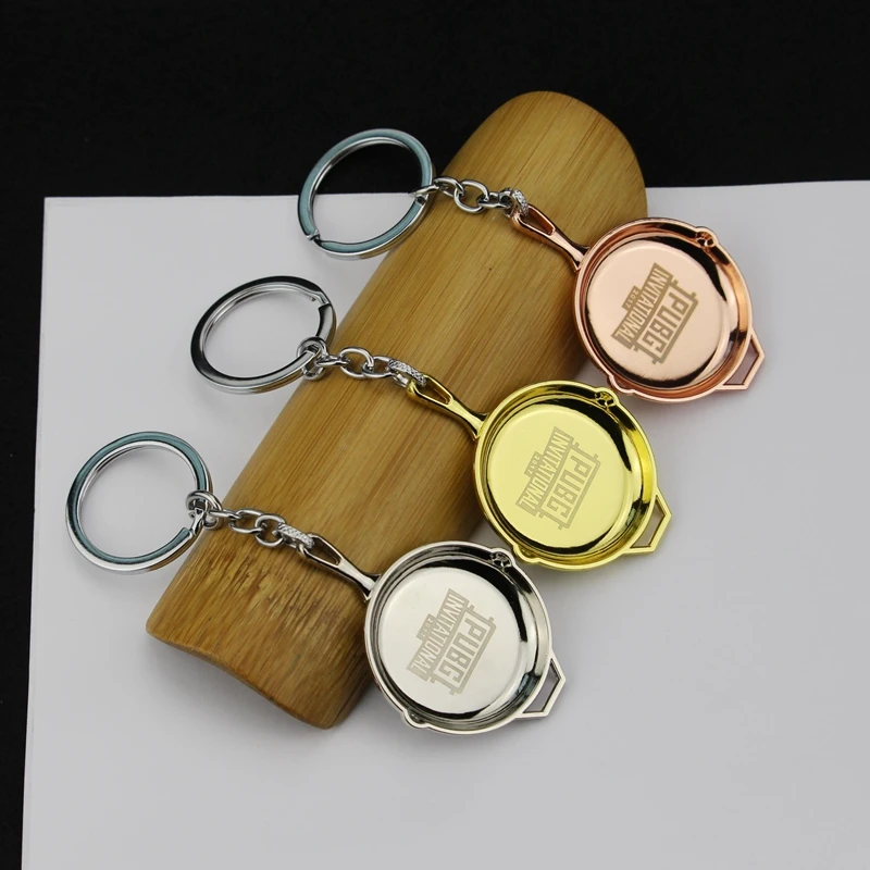 لعبة PUBG Playerunknown's Battlegrounds تأثيري المفاتيح على ظهره درع خوذة مضيئة بندقية المقالي سلاح نموذج قلادة قلادة الدعامة #3