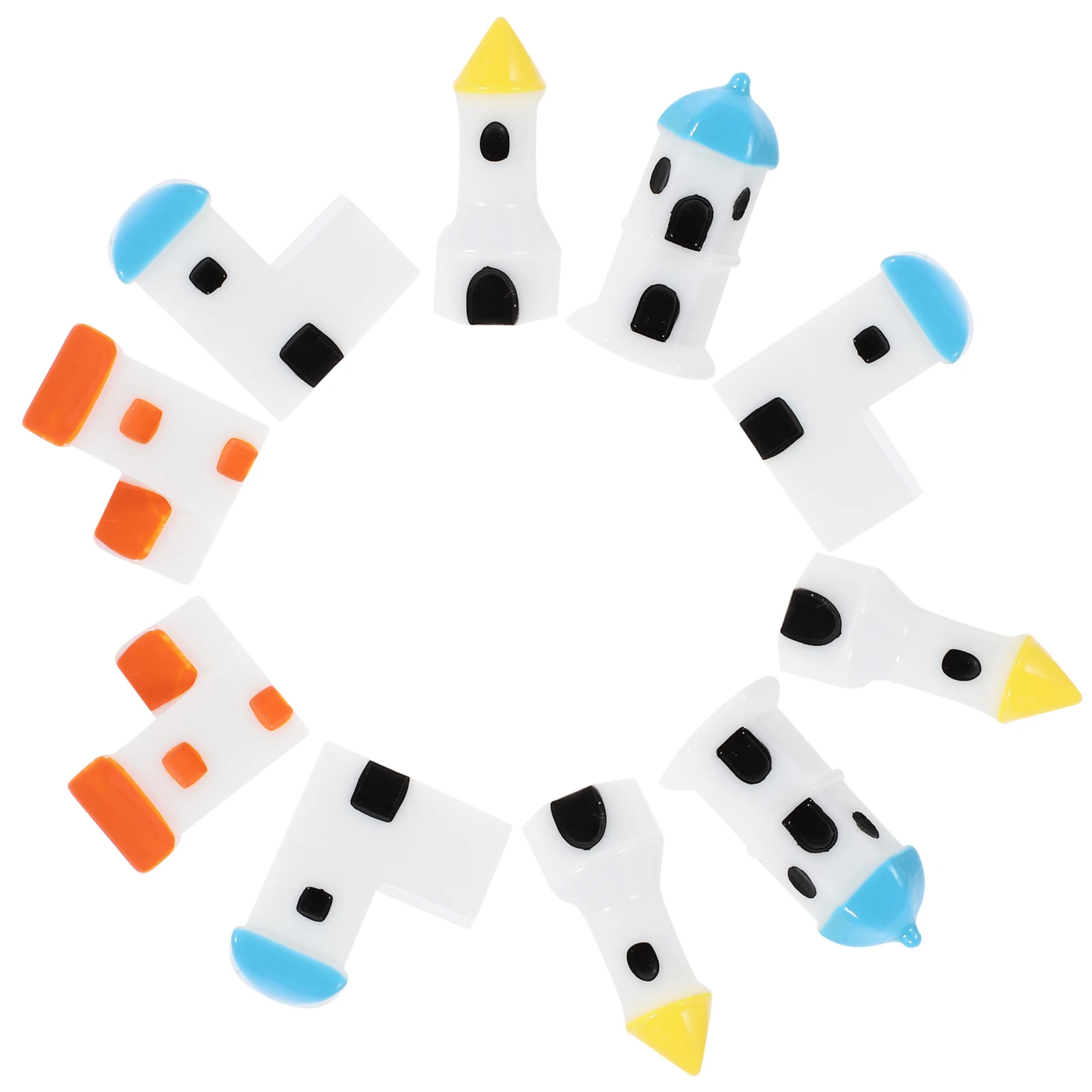 12개 가정용 마이크로 조경 작은 장식 해변 수지 작은 장식품