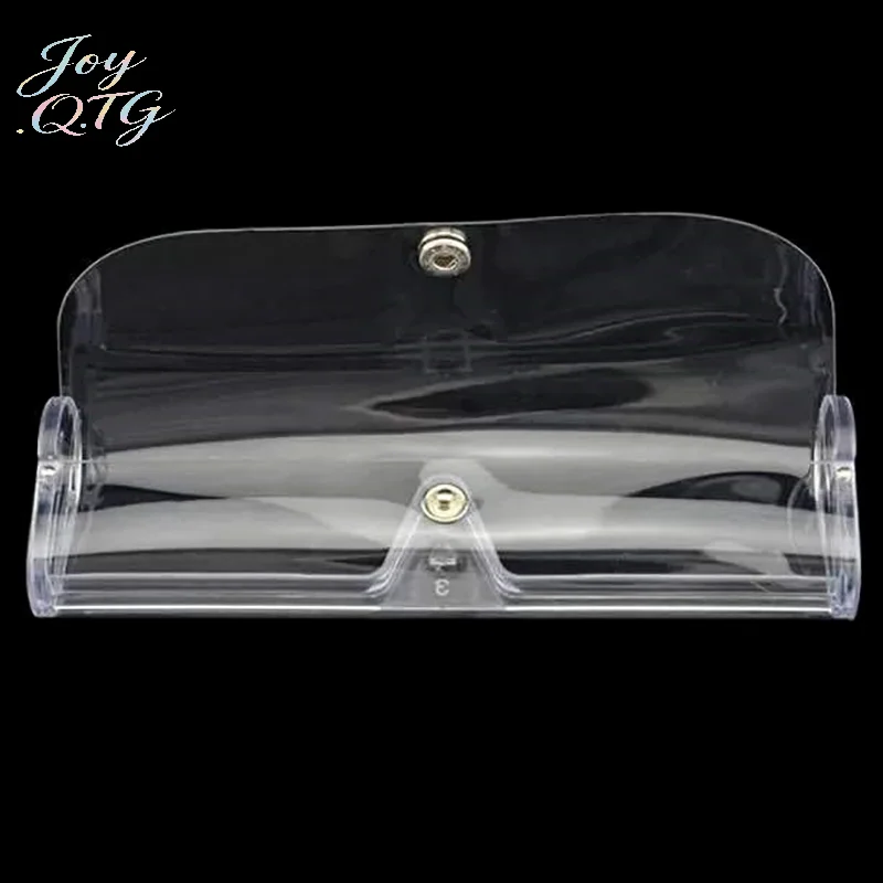 Hot PVC Clear Glasses Case Lightweight Portable Eyeglass Box for Reading Glasses Fashion Unisex Spectacle Holder 15*4.6*2.3cm