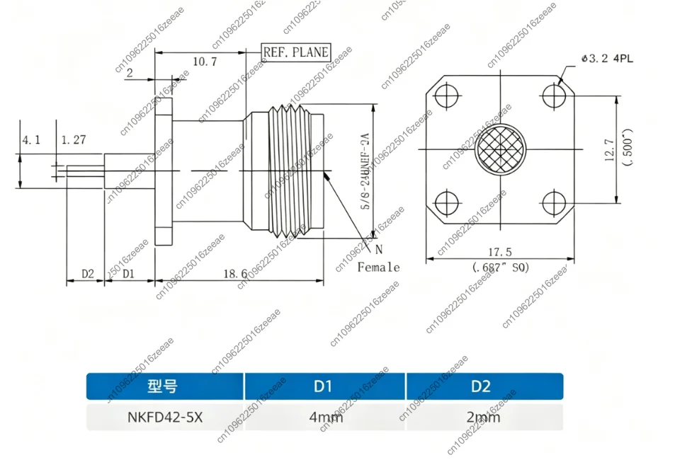 1pc n-kfd coaxial connector interconnection fixed joint 0-6g test n female