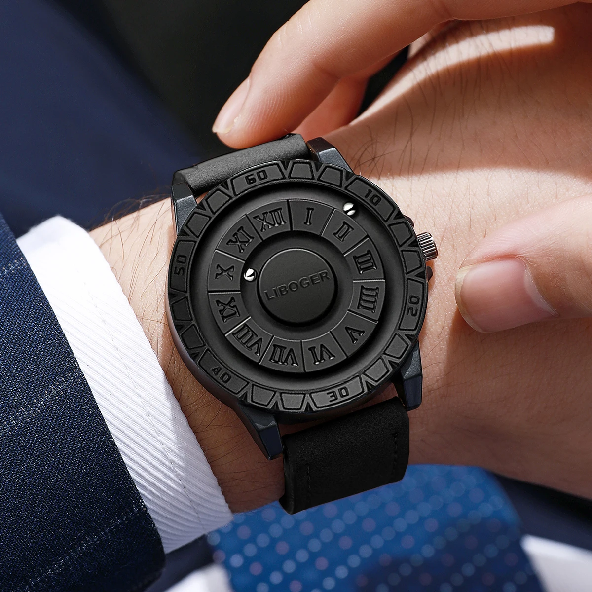Luksusowe męskie zegarki bizne – Leather Watch Band Men recenzja i cena