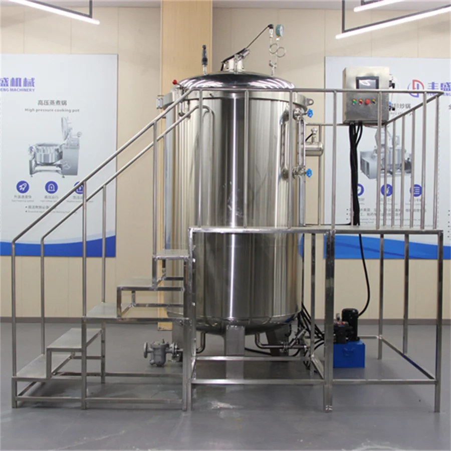 Immersion Vertical Retort Sterilizer Sterilizing Machine with Engine 304 Stainless Steel High-Temperature