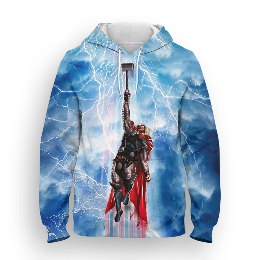 Miniso Thor Hoodies Cartoon Anime 3d Print Streetwear Mannen Vrouwen Oversized Sweatshirts Hoodie Pullovers Trainingspakken Kleding