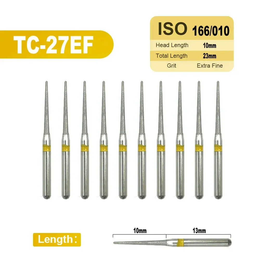 10pcs FG Dental Diamond Burs for High Speed Handpiece Dentistry Tooth Seperator Diamond Abrade Crown Cavity Preparation TC/TF/TR