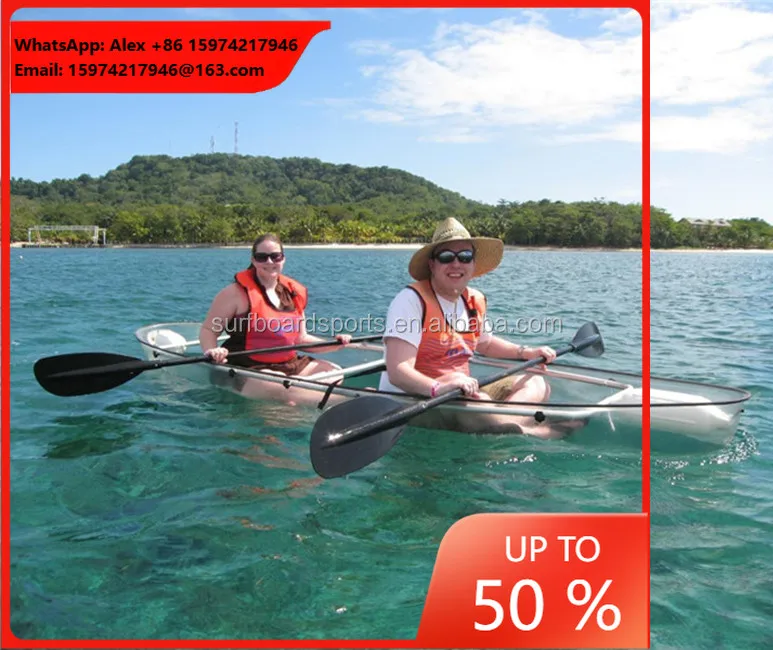 2024 Hot Sale Plastic Clear Transparent Kayak Canoe