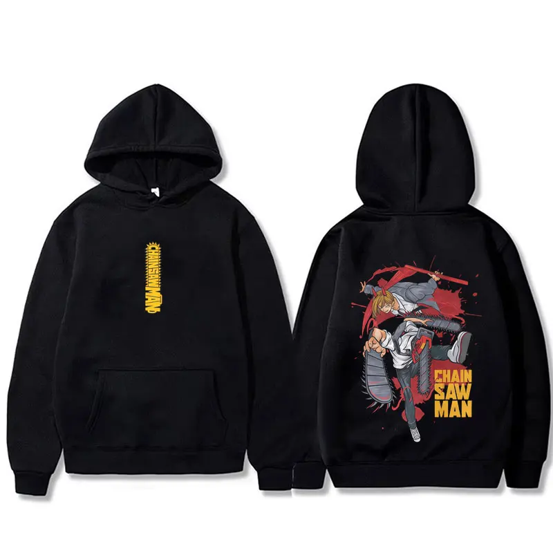 

Anime Chainsaw Man Hoodie Cartoon Denji Pochita Graphic Pullover Hoodies Men Women Manga Casual Funny Oversized Hooded Tracksuit
