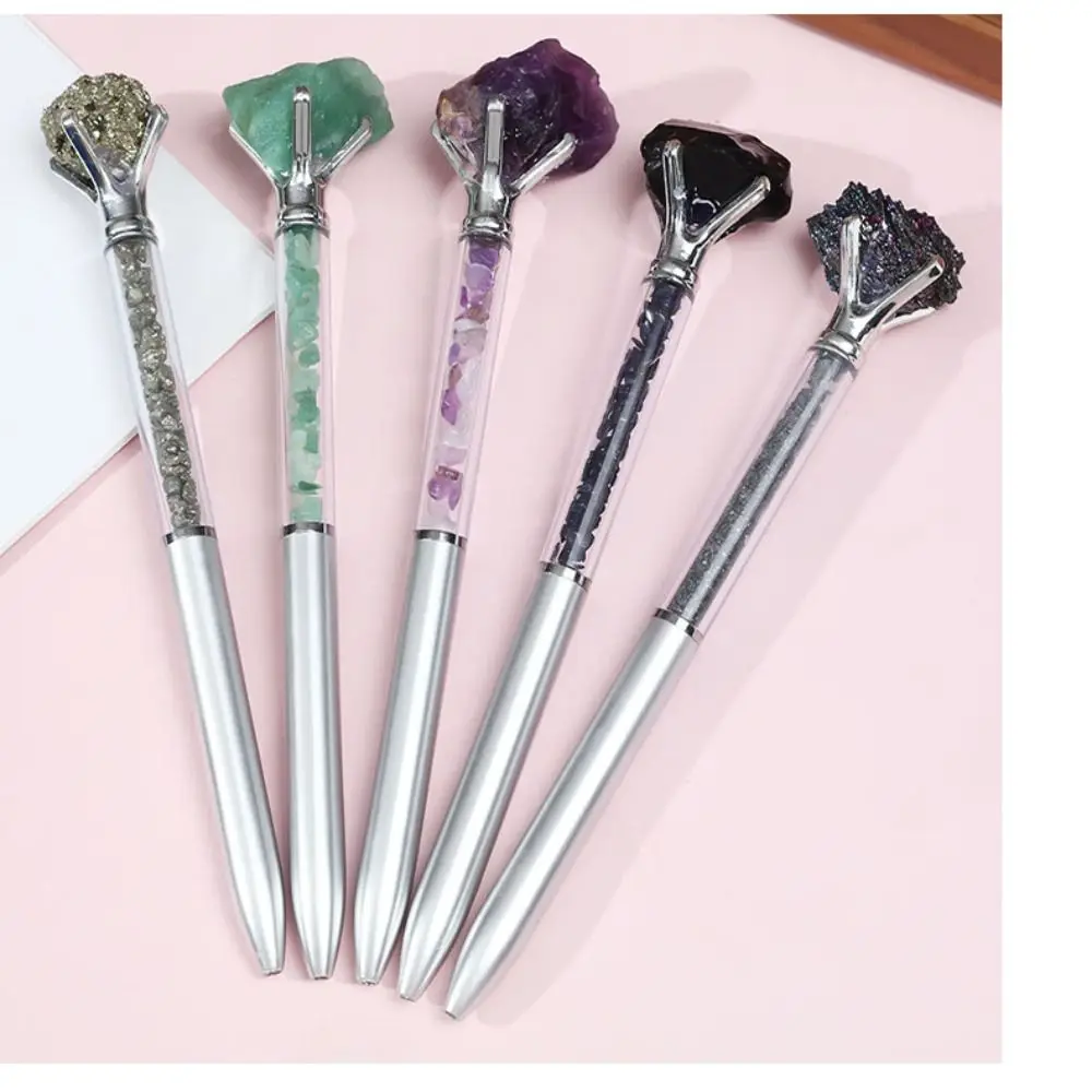 Natural Smooth Writing Ballpoint Pen Medium Point Meaningful Gemstone Pens Genuine Natural Pen Spiritual Gift