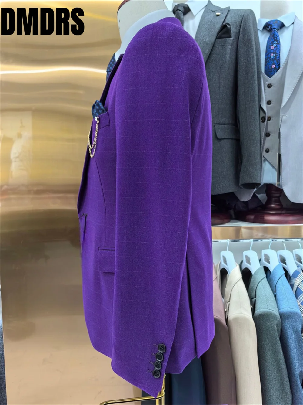 Conjunto de traje Formal para hombre para boda, traje de novio atractivo, traje de fiesta de presentador, Blazers, pantalón, chaleco, traje sólido