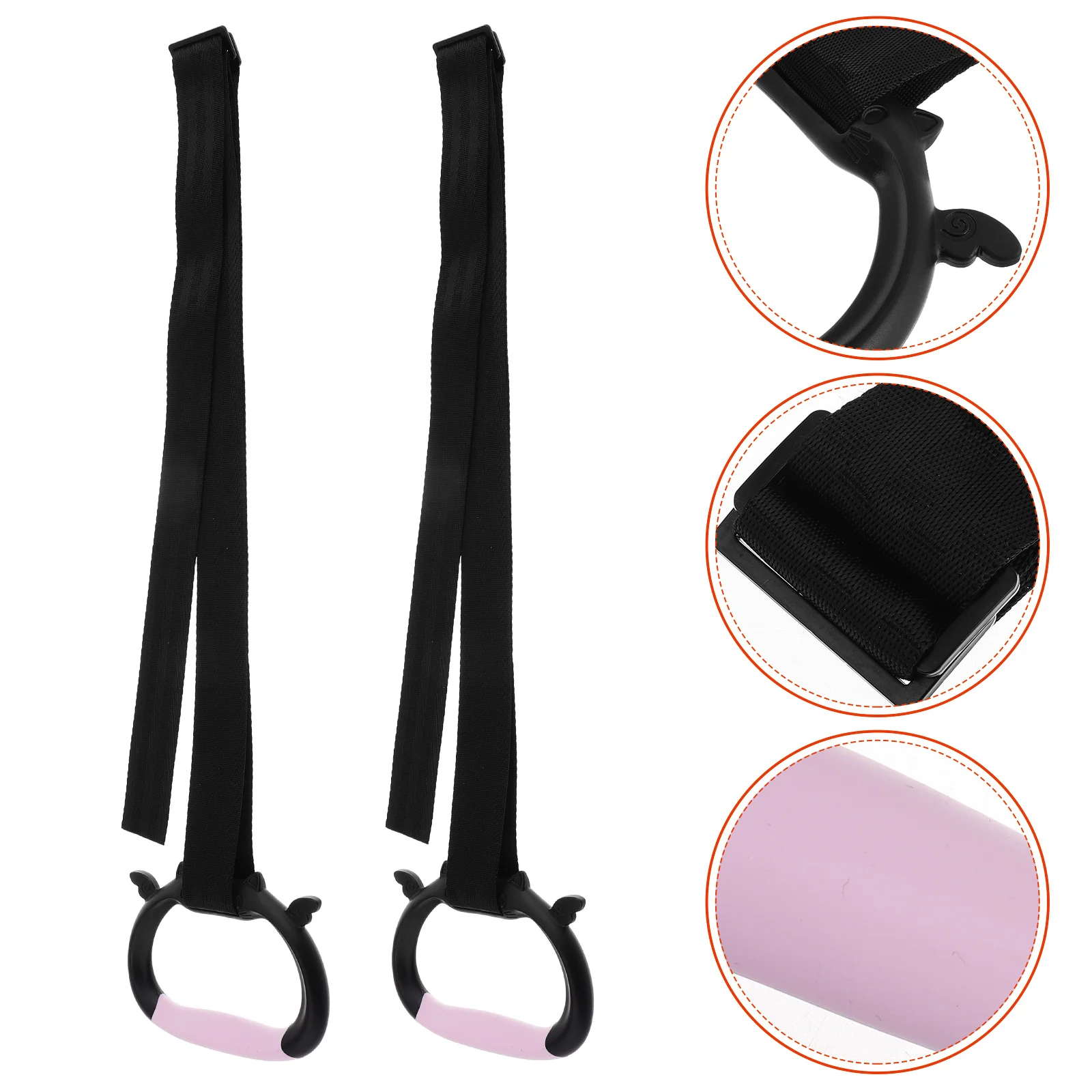 

2Pcs Kids Fitness Pull Up Rings Adjustable Indoor Gymnastic Rings for Child Strength Training Exercise Assistant