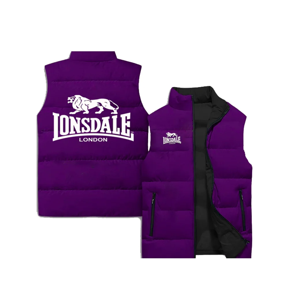 2024 New Motorcycle Sleeveless Vest Lonsdale Logo 3D Printed Casual Fashion Windproof and Warm Riding Tank Top M-6XL