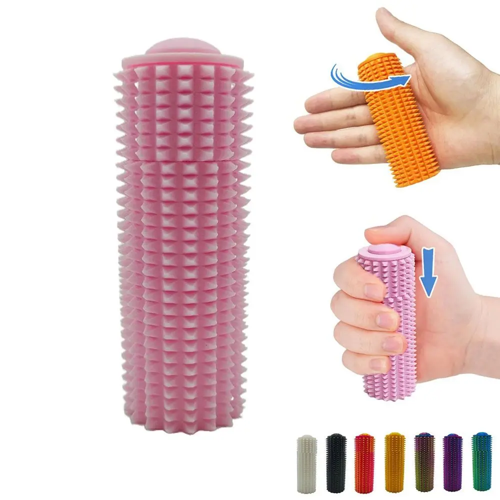 New Rotatable Mini Grip Toys Portable Stress Relief Spike Roller Toy Adults Pain Stim Fidget Toy Novelty Gifts