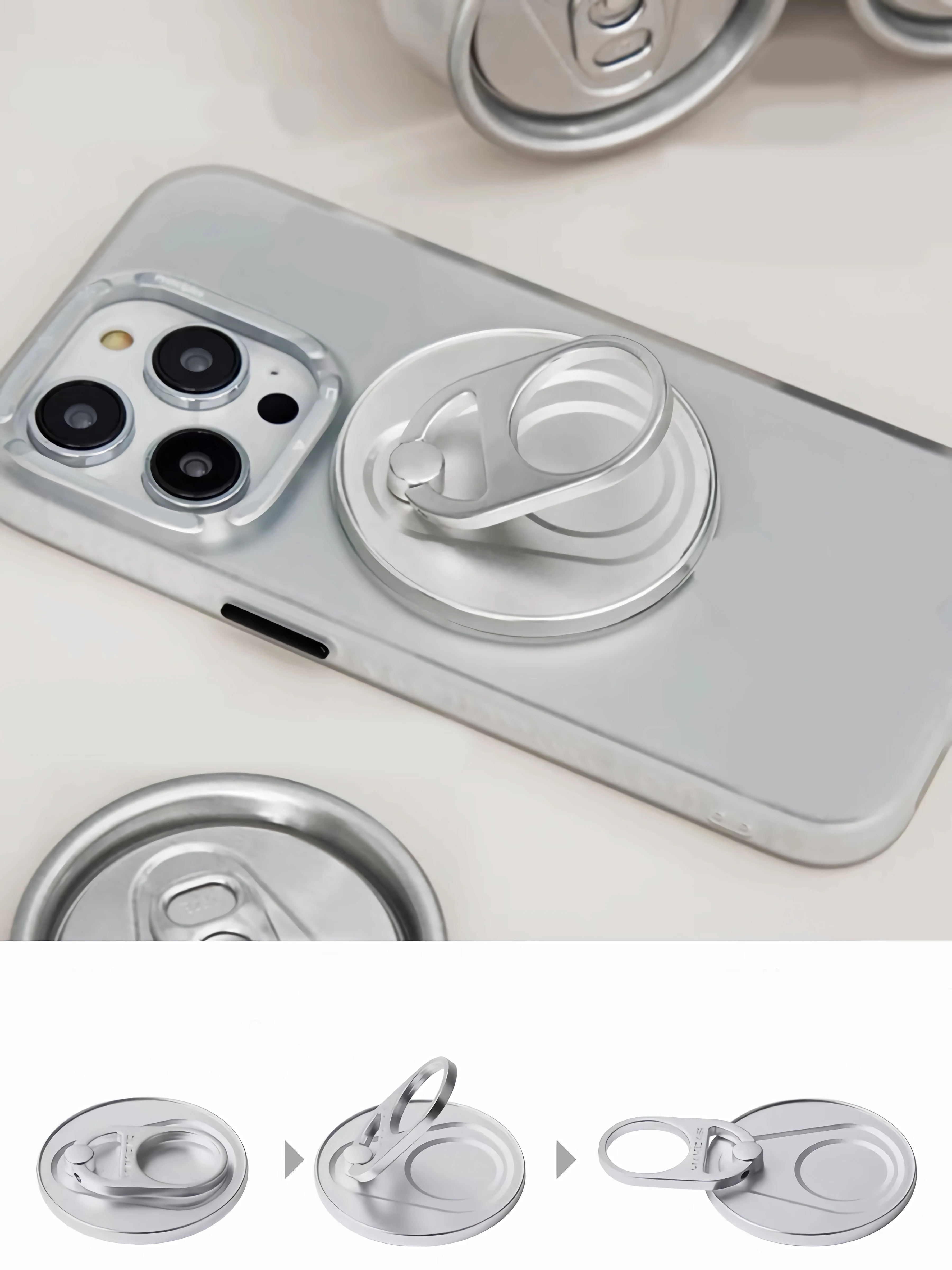 Для Magsafe магнитная молния верхняя банка 1 шт. сильная присоска шестигранник вращающиеся на 360 наклейки на стену Everywhere складное кольцо держатель для телефона