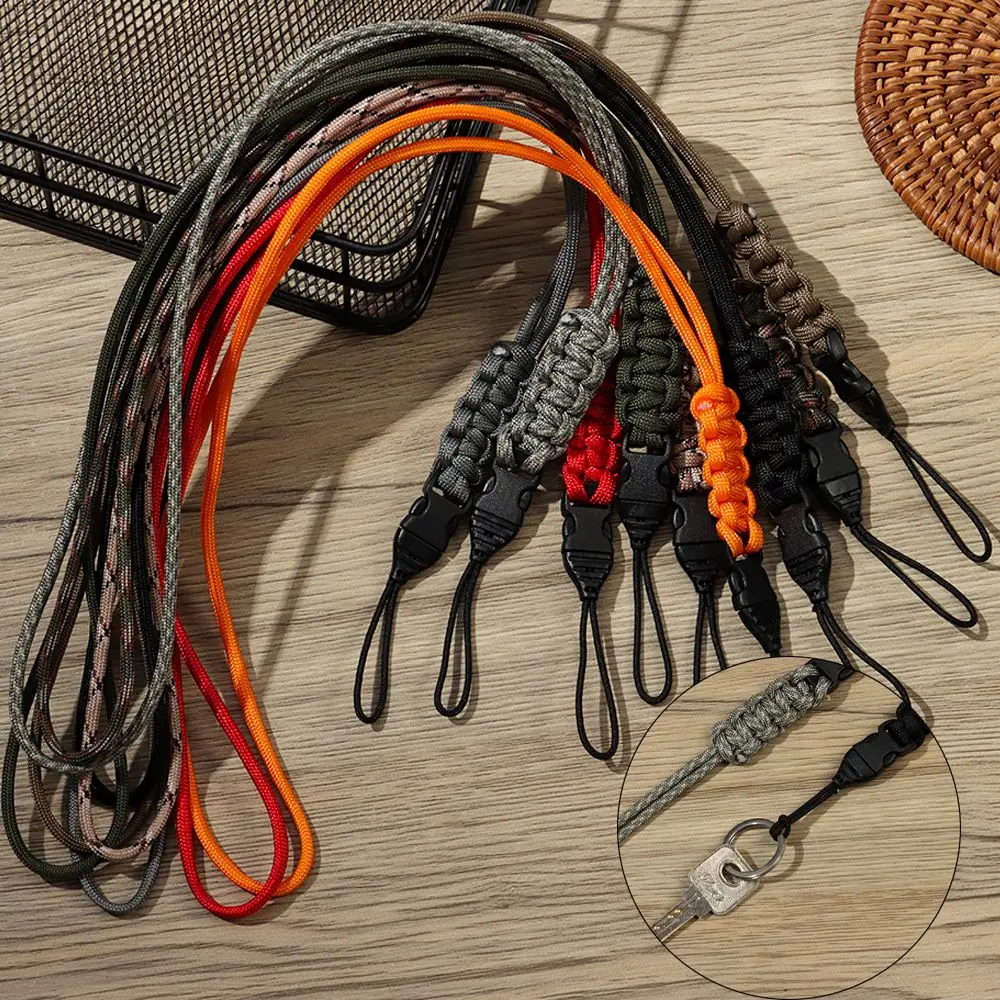 الدفاع عن النفس المظلة الحبل عالية القوة حلقة رئيسية Paracord المفاتيح حبل معلق كاميرا مكافحة خسر الحبل
