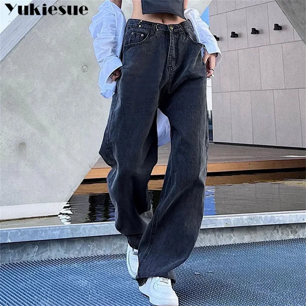 

High Waist Loose Jeans For Women Cotton Comfortable Fashion Casual Straight wide Leg Baggy cargo Pants Mom Jeans Boyfriend Jeans