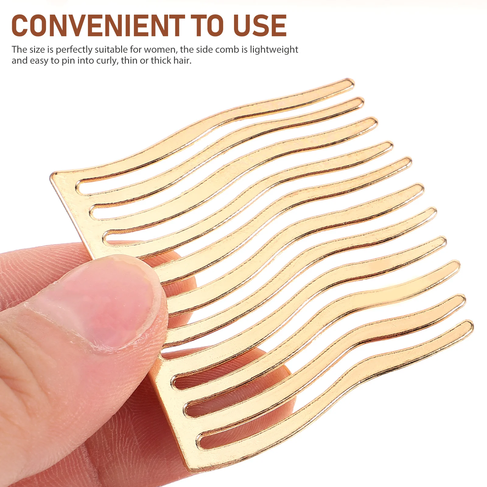 

4 шт., зажимы для женщин, металлические боковые расчески с широкими зубьями для густых волнистых волос, боковые расчески для волос, декоративные аксессуары для укладки