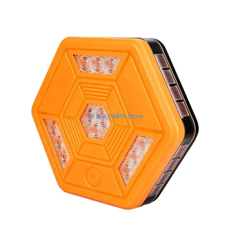 U1JF Portable USB Rechargeable LED Emergency Warning Light For Vehicles Motorcycle