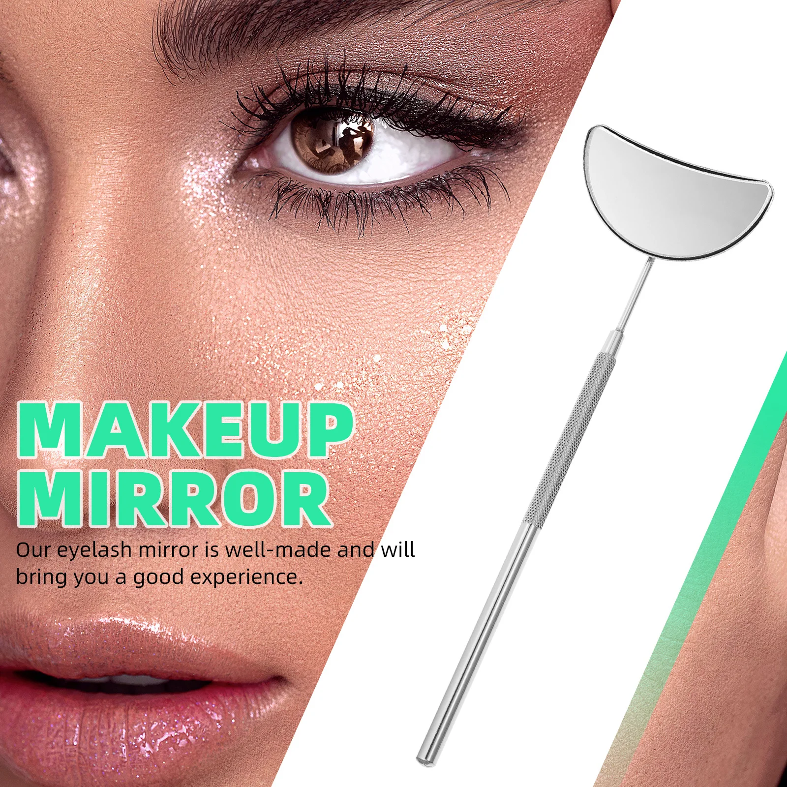1 pçs espelho de verificação de cílios crescente leve removível compacto extensões de cílios ferramenta salão de beleza maquiagem fornecimento