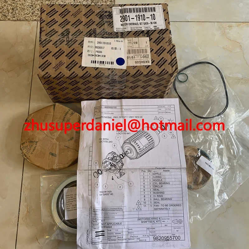 genuine 2901191010(2901-1910-10)motor overhual kit GA55-90KW for AC machine