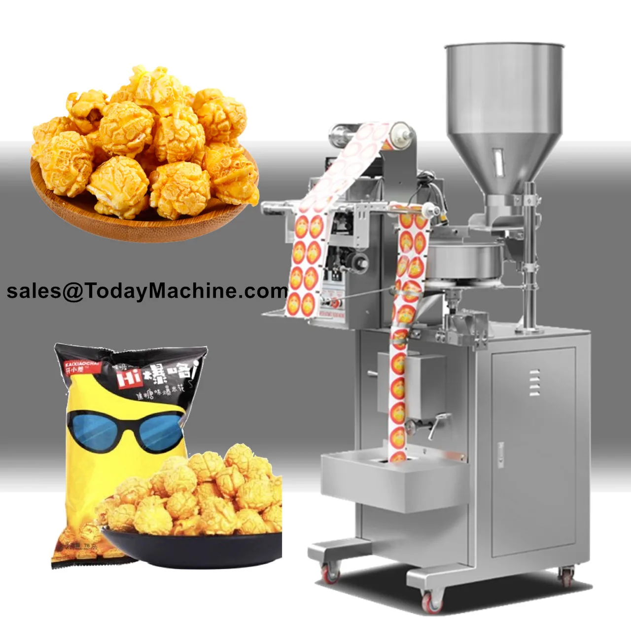 Automatic Vertical Form Fill Seal Rice Grain Granule Volumetric Cup Packing Machine