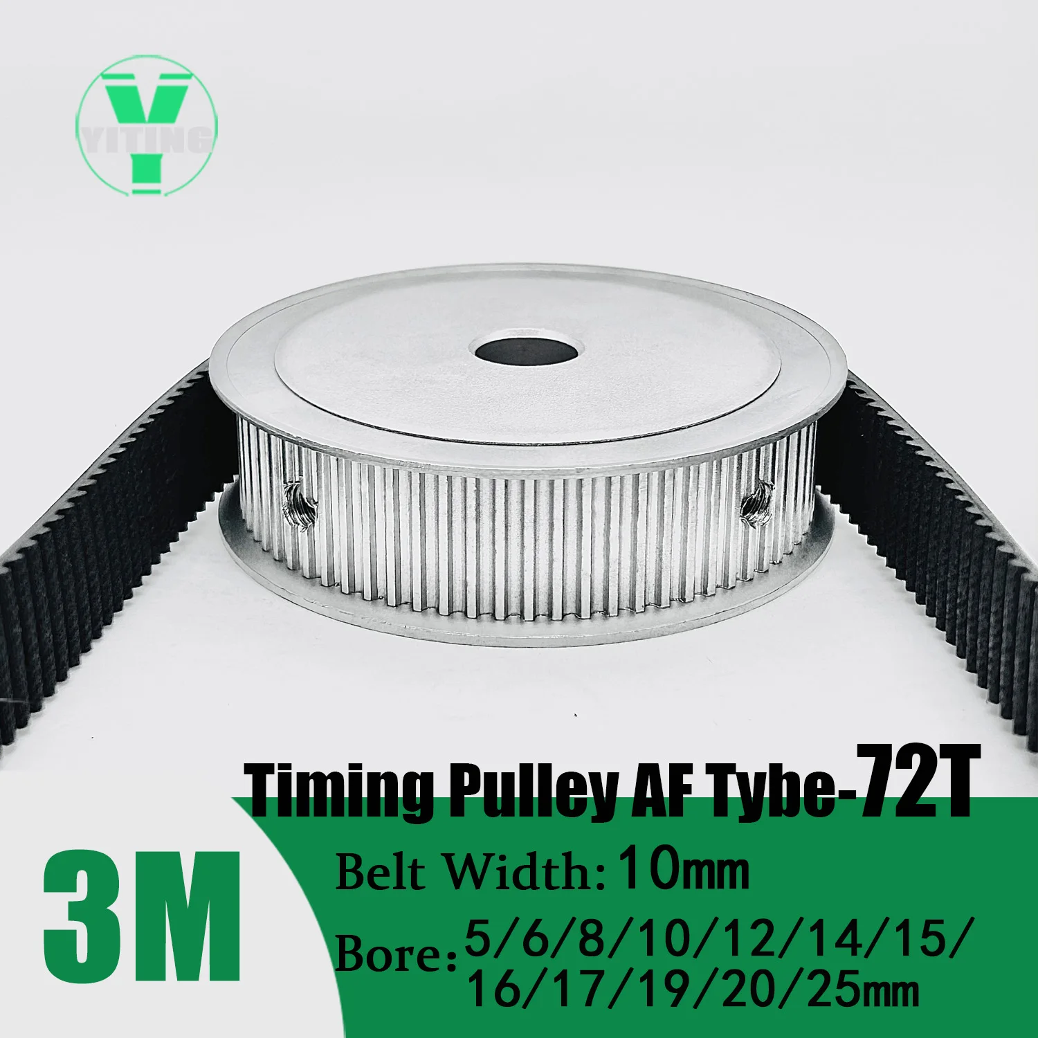 HTD 3M 18T 72Teeth Timing Pulley Belt Set Belt Width 10mm Bore 4~25mm Reduction 4:1 Deceleration 3M Pulley Kit Synchronous Wheel