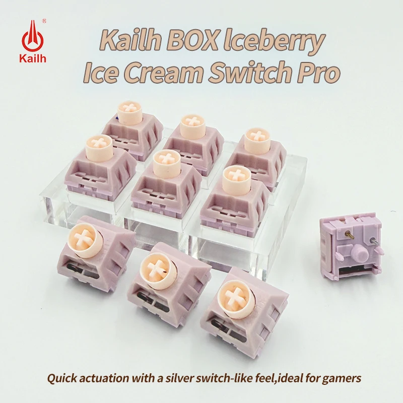 

Kailh BOX Ice Berry Ice Cream Keyboard Switch Pro Rapid Silver Cream Full POM Quick Trigger Smooth Mechanical Keyboard Switch