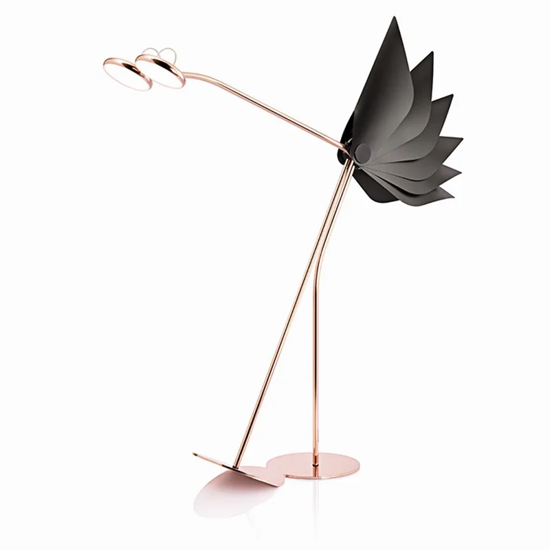 Living room, bedroom, Nordic simple sales office, villa model house, ostrich decoration floor lamp