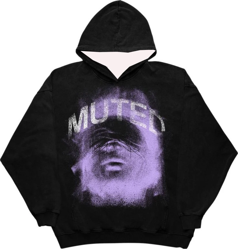 

Hot-selling autumn and winter new Halloween horror abstract print hooded sweater men's and women's children's fashion jumper