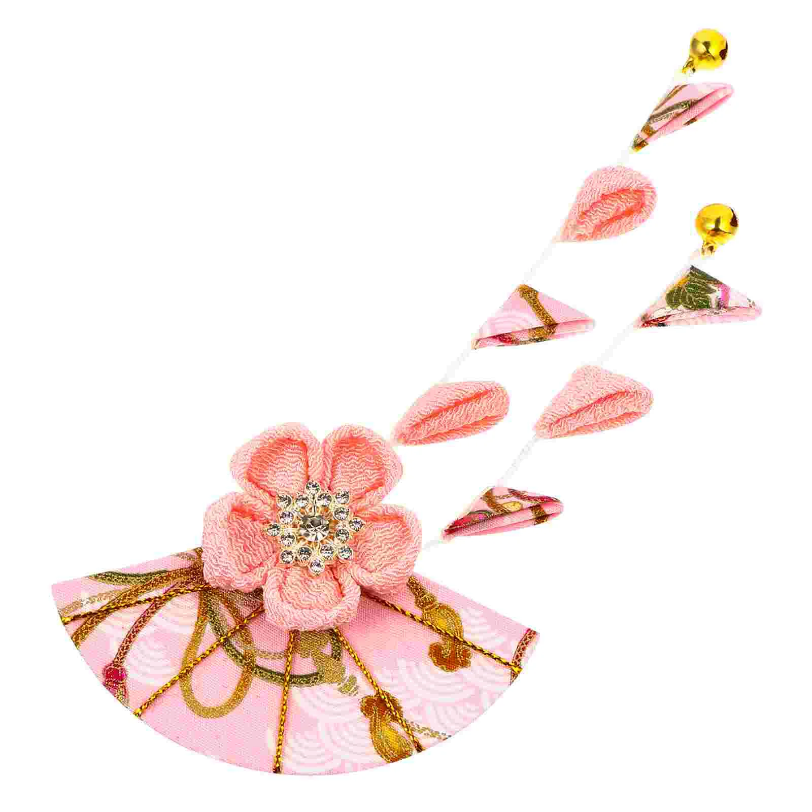 Japanese Style Headgear Cloth Hair Clip Headdress Hanfu Kimono Accessory Floral Attractive