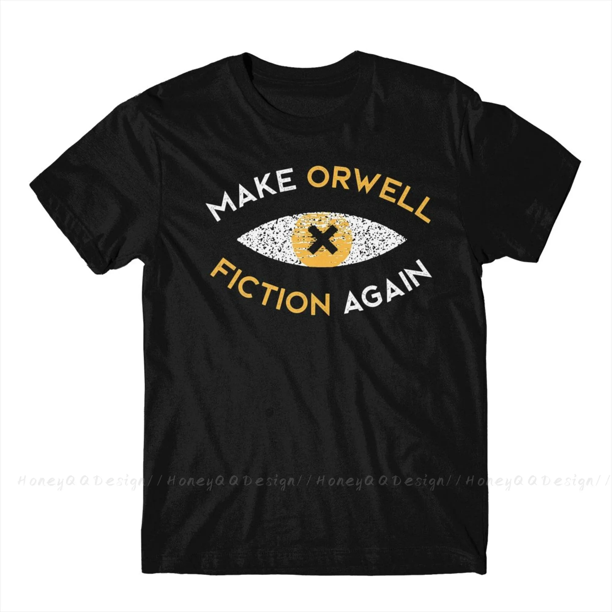 Philosophy Tshirt Make Orwell Fiction Again - Philosophy Gift Crewneck Cotton Men Shirts Round Collar Clothing Original Shirt