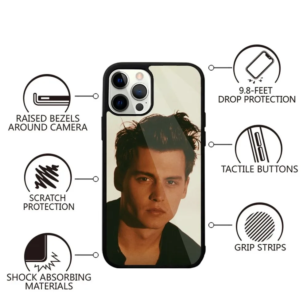 J-Johnny D-Depp Phone Case For iPhone 15,14,13,12,11,Plus,Pro,Max Mini Magsafe Magnetic Wireless Charging