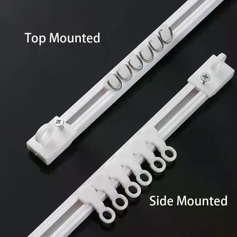 مسار منزلق ستارة ذاتية اللصق بدون ثقب مسار نانو صامت مثبت على الجانب ملحقات ديكور نافذة المنزل #6