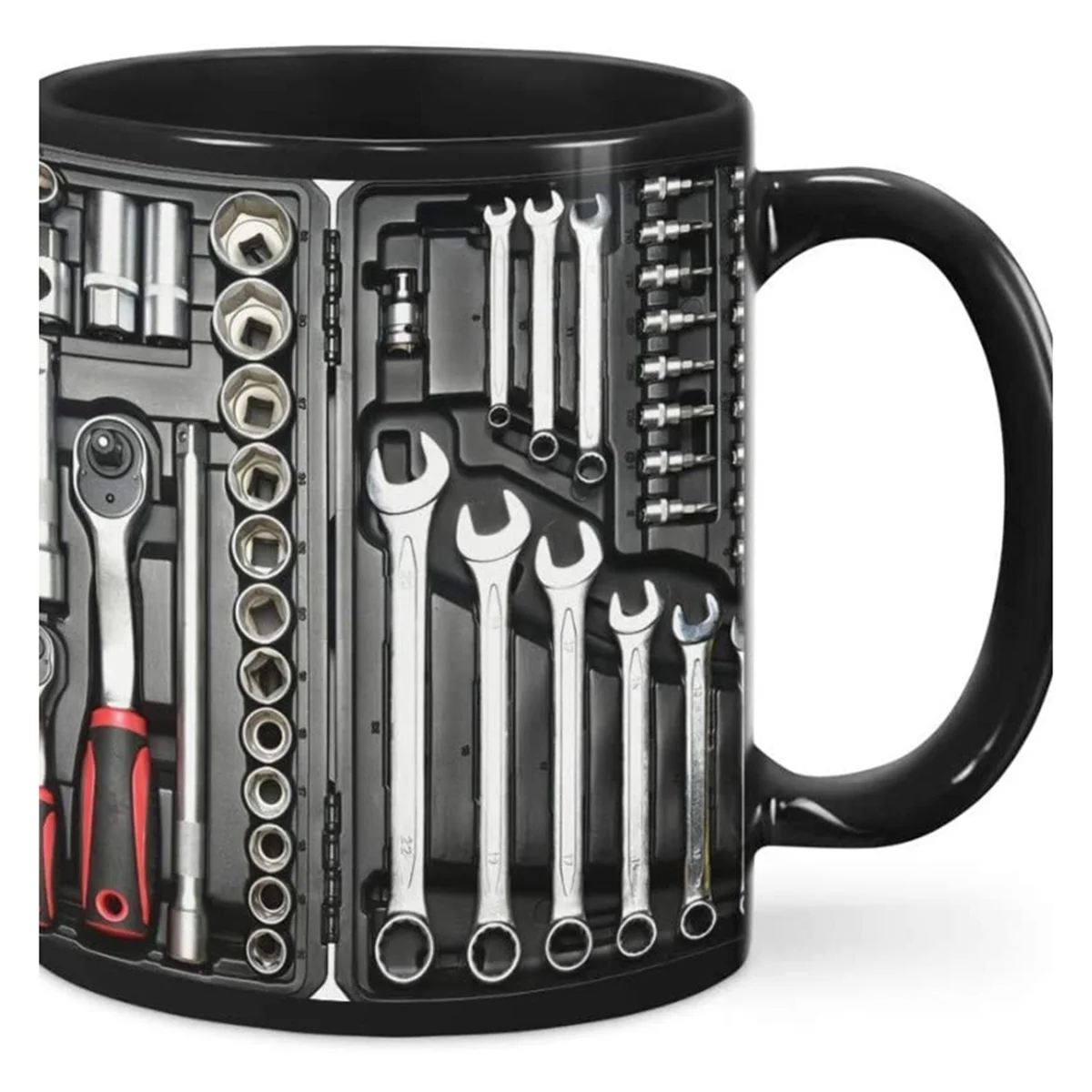 Mechanic Toolbox Set Mug Funny Coffee Cup for Mechanics Large Capacity Ceramic Tea Mug for Beer Whiskey Water Soup A